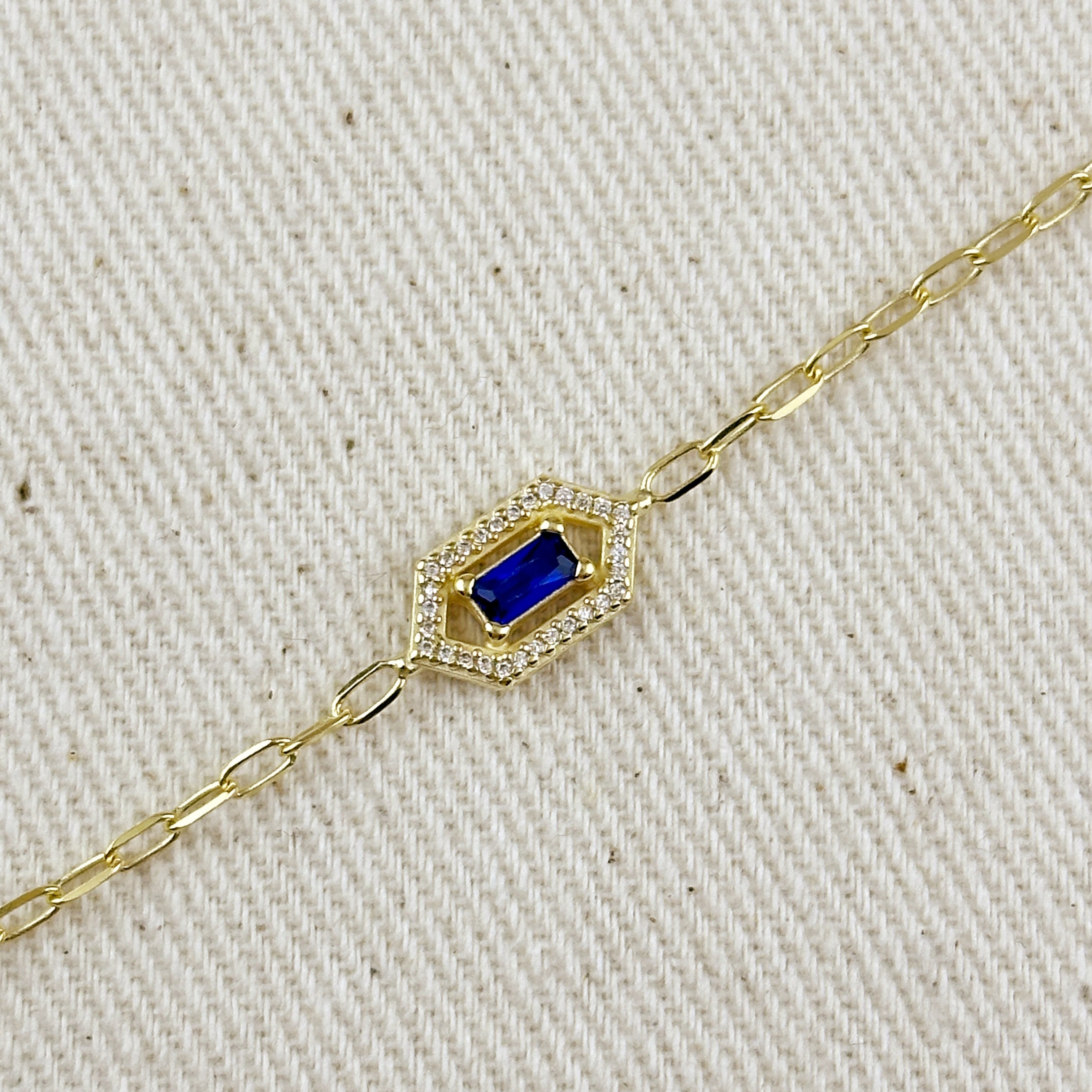 Gold Vermeil 18k Fancy Birthstone Bracelet