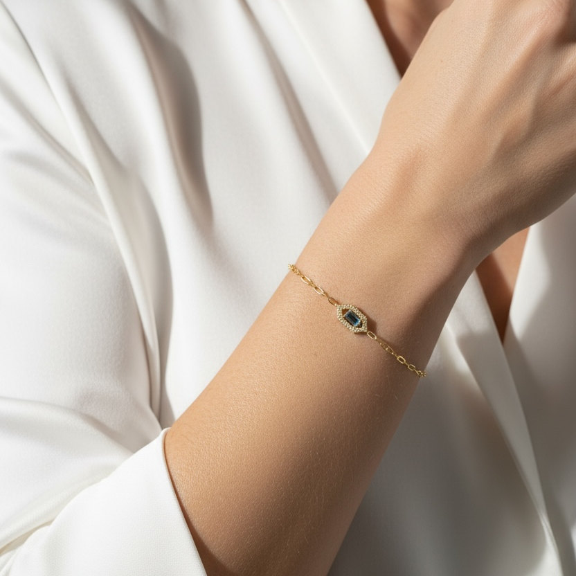 Gold Vermeil 18k Fancy Birthstone Bracelet