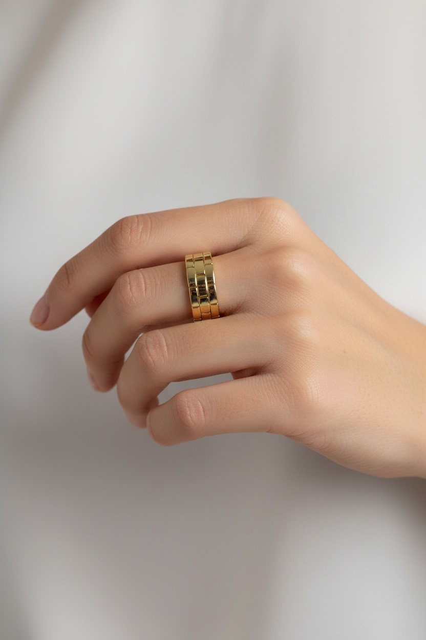 Gold Filled 18k 9mm Watch Band Ring