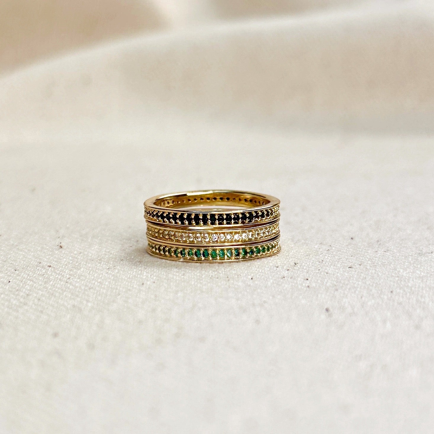 Gold Filled 18k Eternity CZ Band Ring