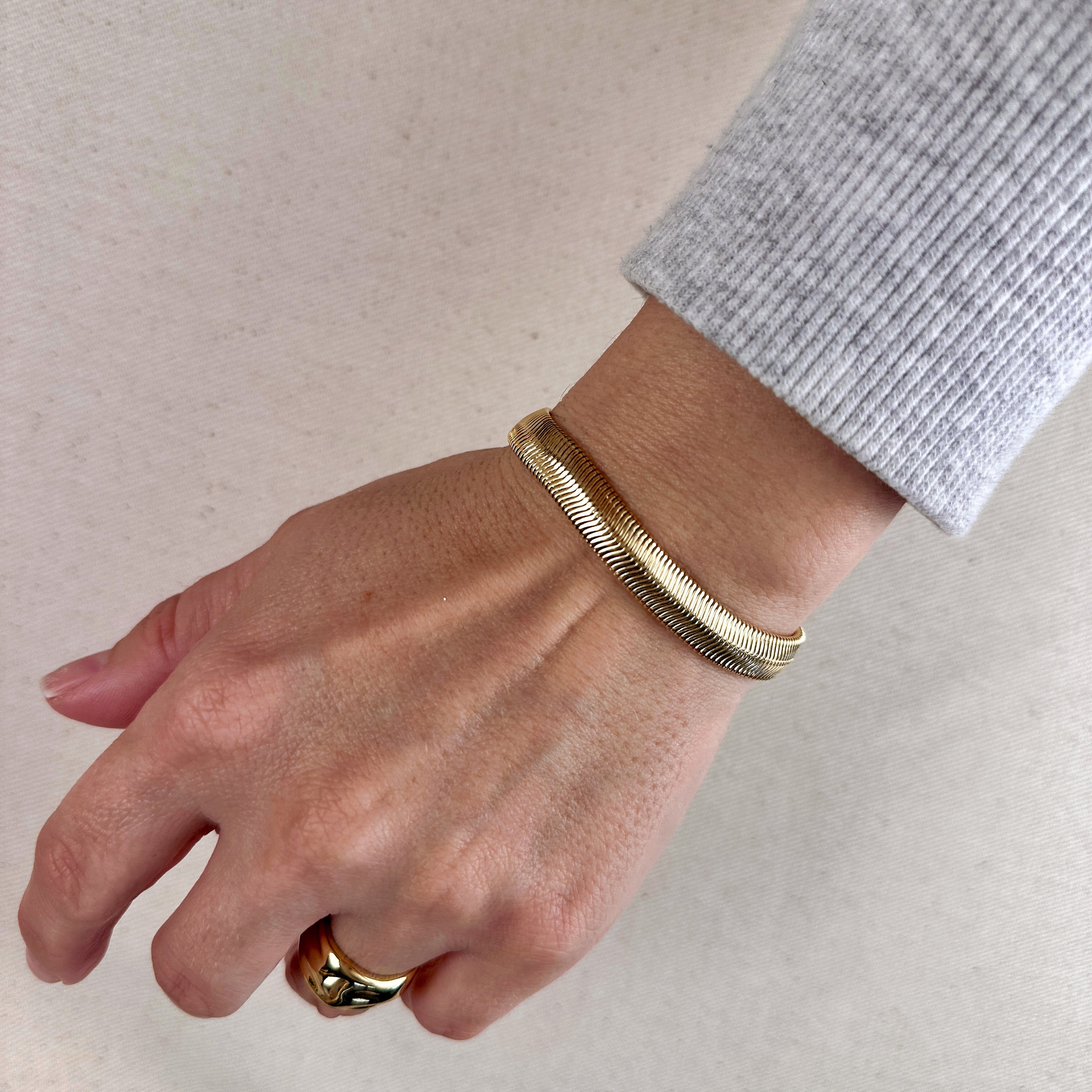 Snake Chain Bracelet 18k Gold filled 8mm