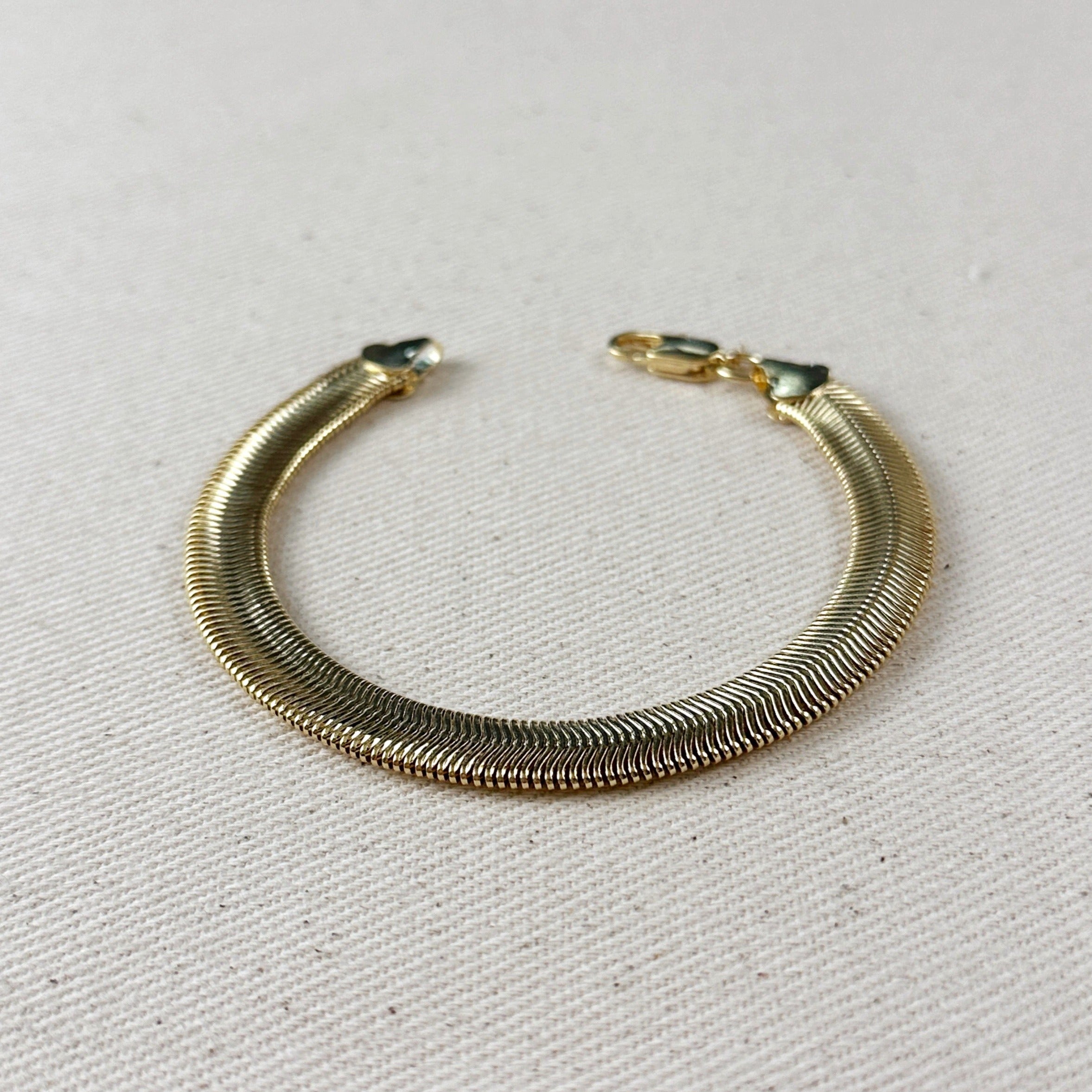 Snake Chain Bracelet 18k Gold filled 8mm