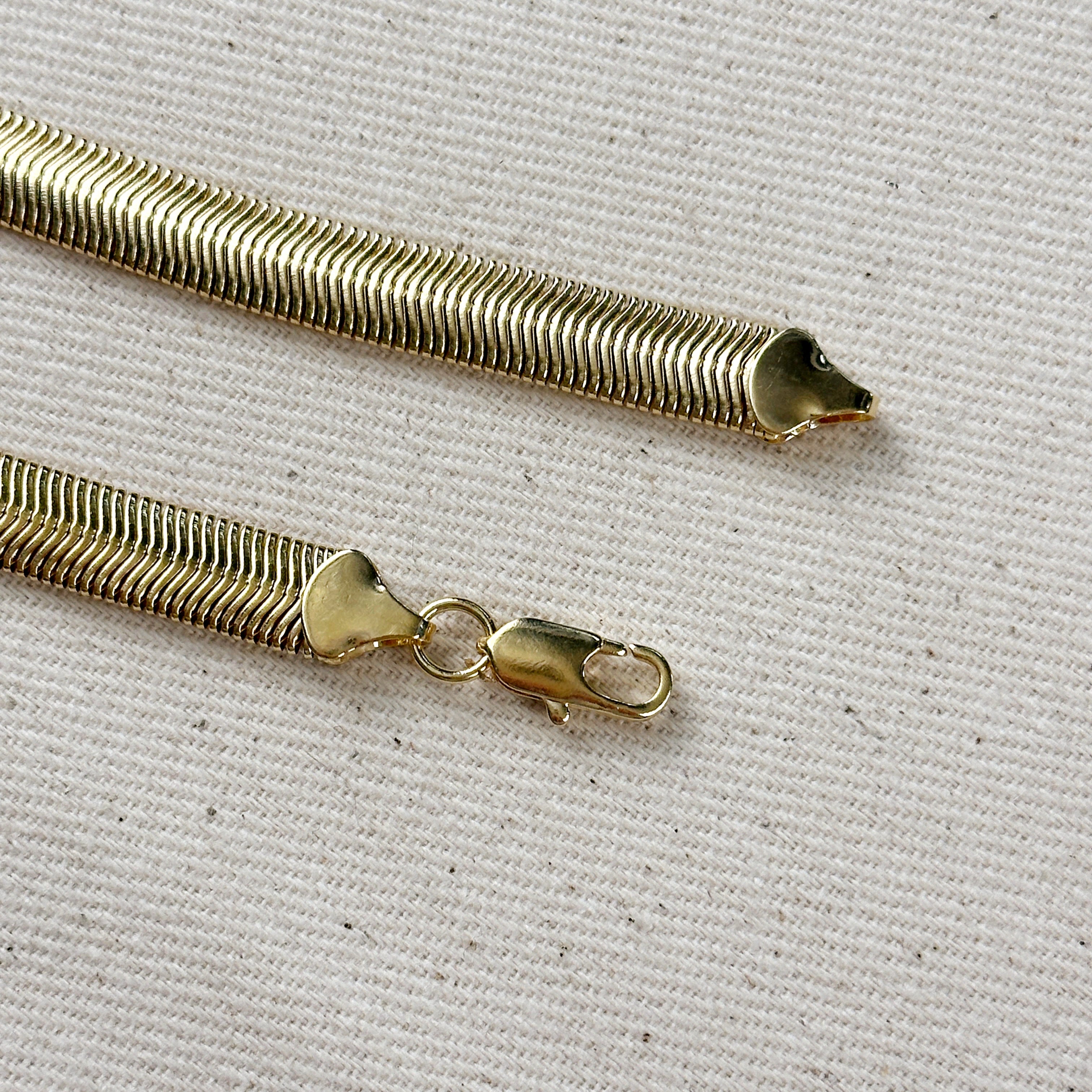 Snake Chain Bracelet 18k Gold filled 8mm