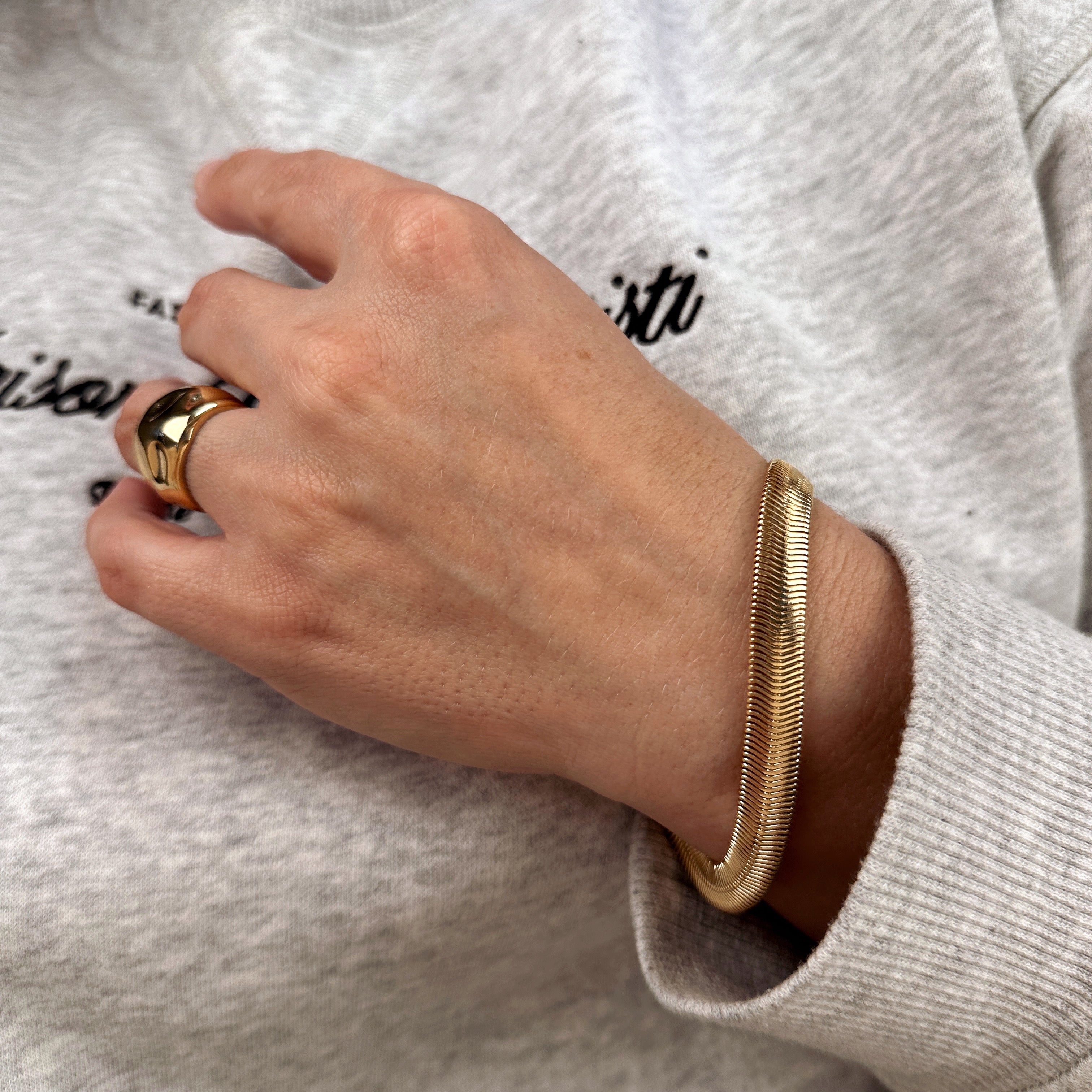 Snake Chain Bracelet 18k Gold filled 8mm