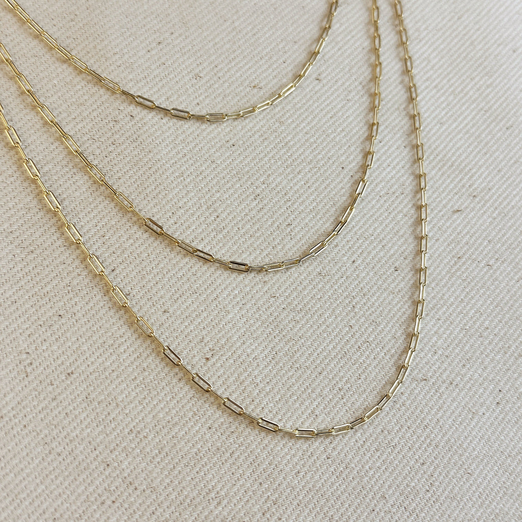 Gold Filled 18k Mini Paperclip Chain