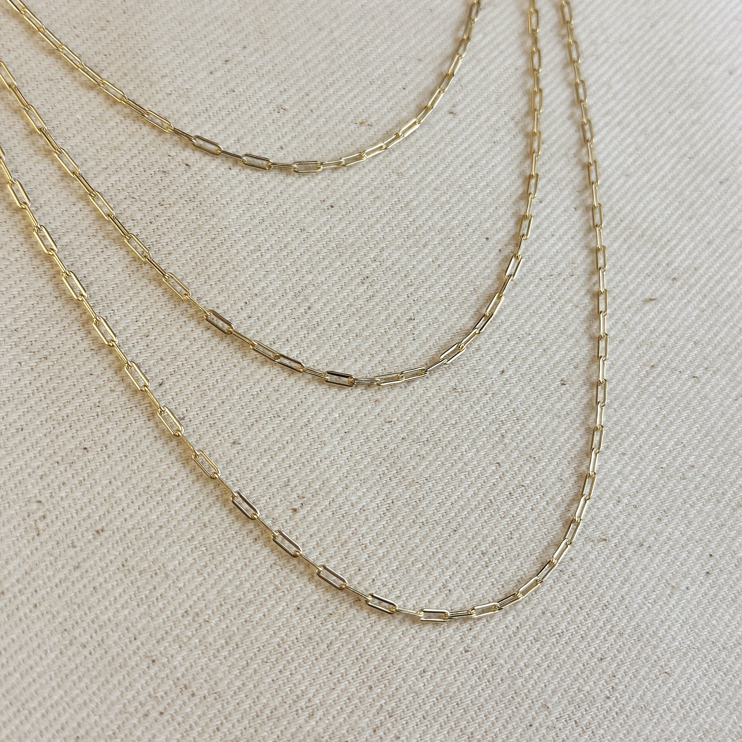 Gold Filled 18k Mini Paperclip Chain