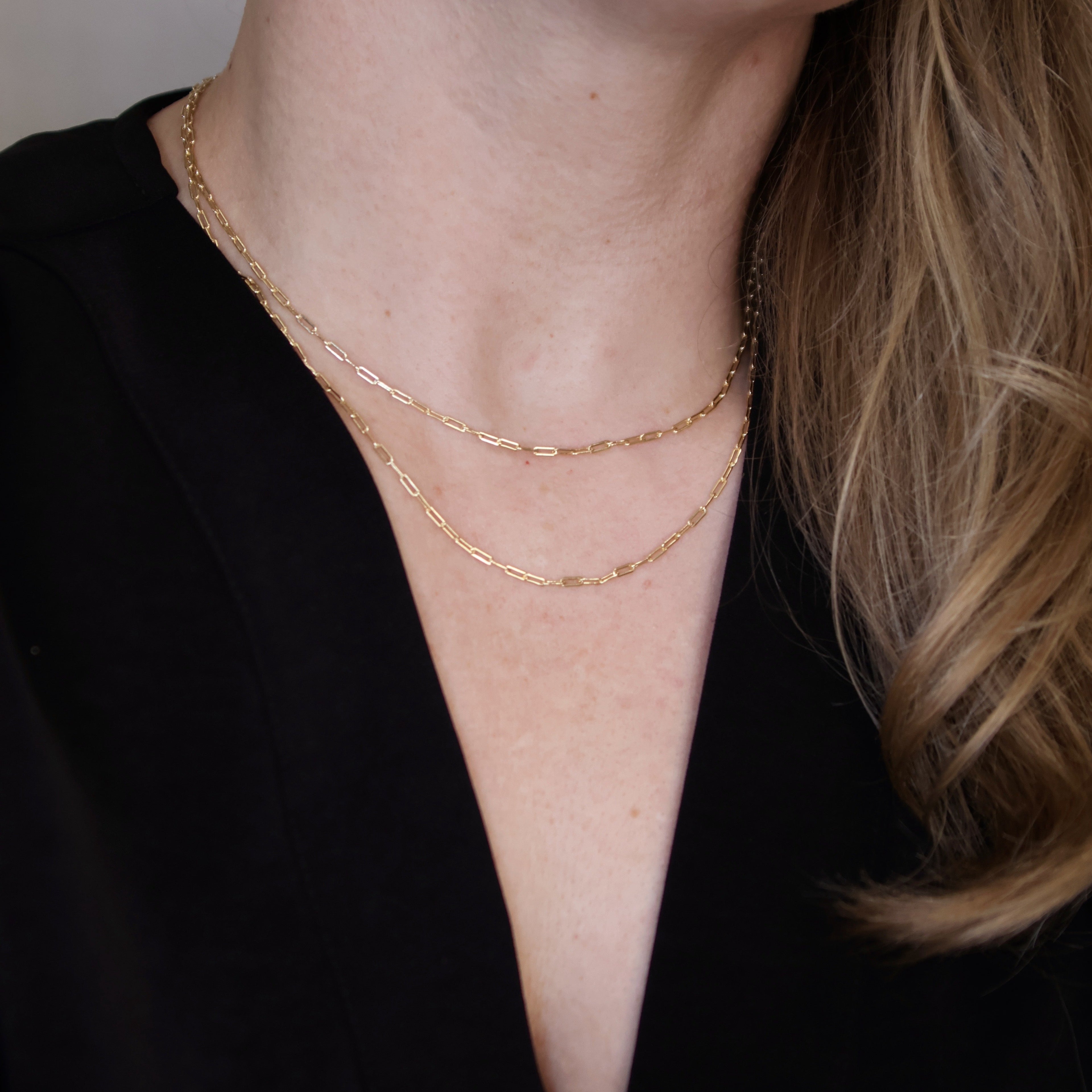 Gold Filled 18k Mini Paperclip Chain