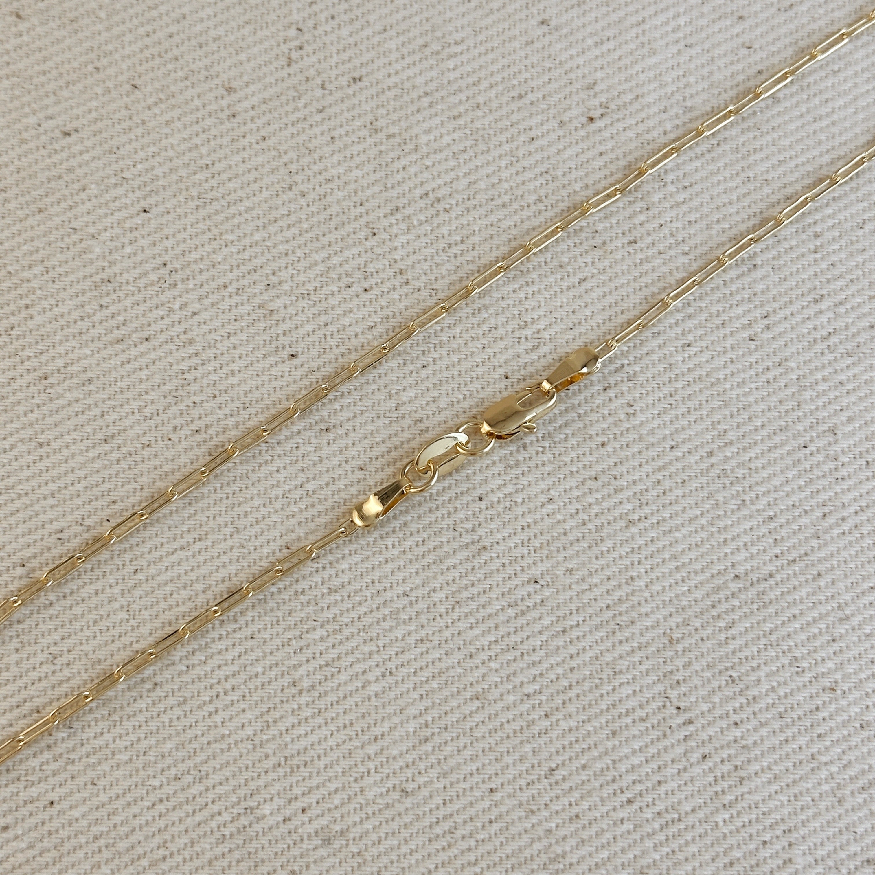 Gold Filled 18k Mini Paperclip Chain