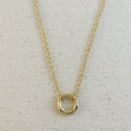 Chain Rolo Necklace Featuring Carabiner Clasp 18k Gold Filled