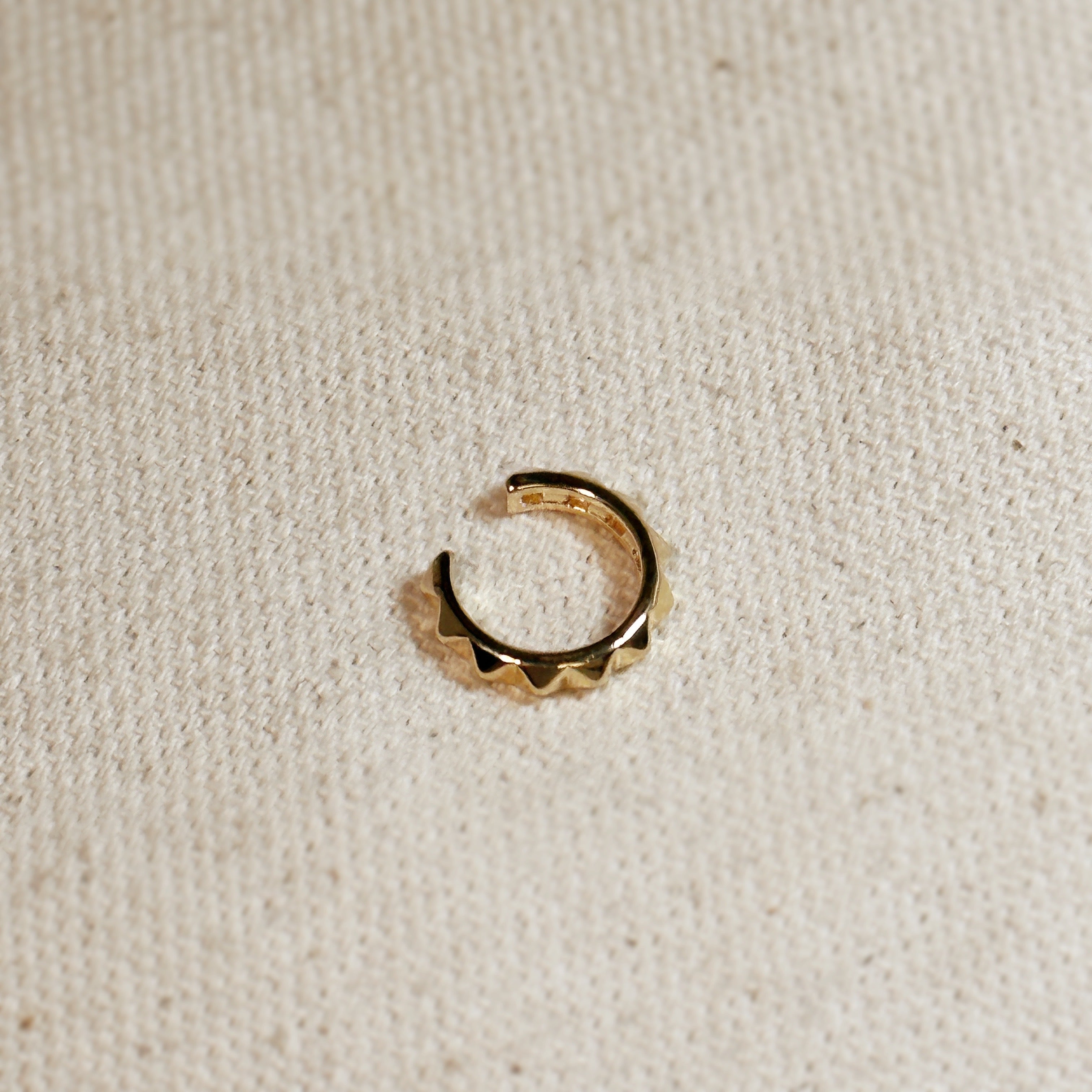 Gold Filled 18k Spiked Ear Cuff