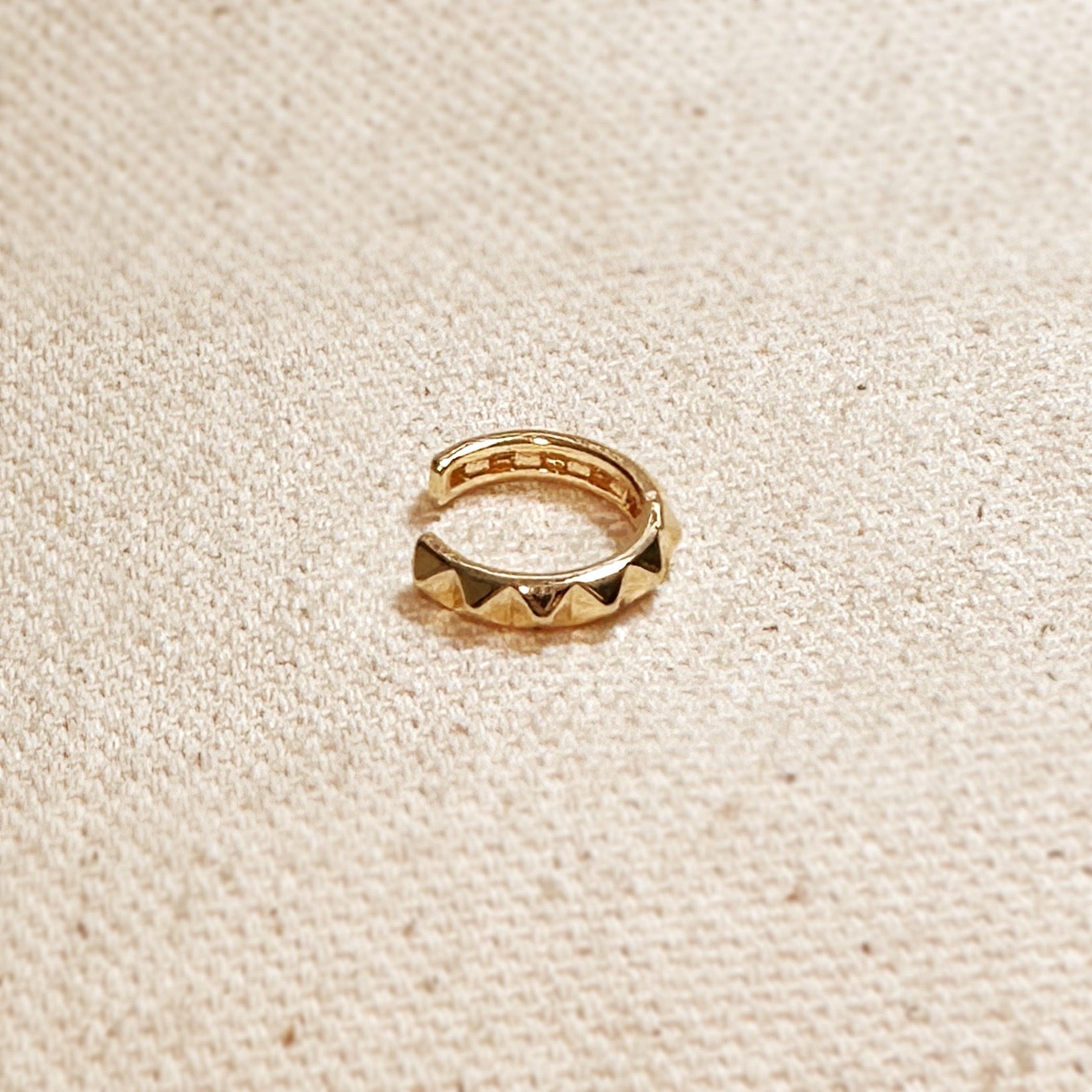 Gold Filled 18k Spiked Ear Cuff