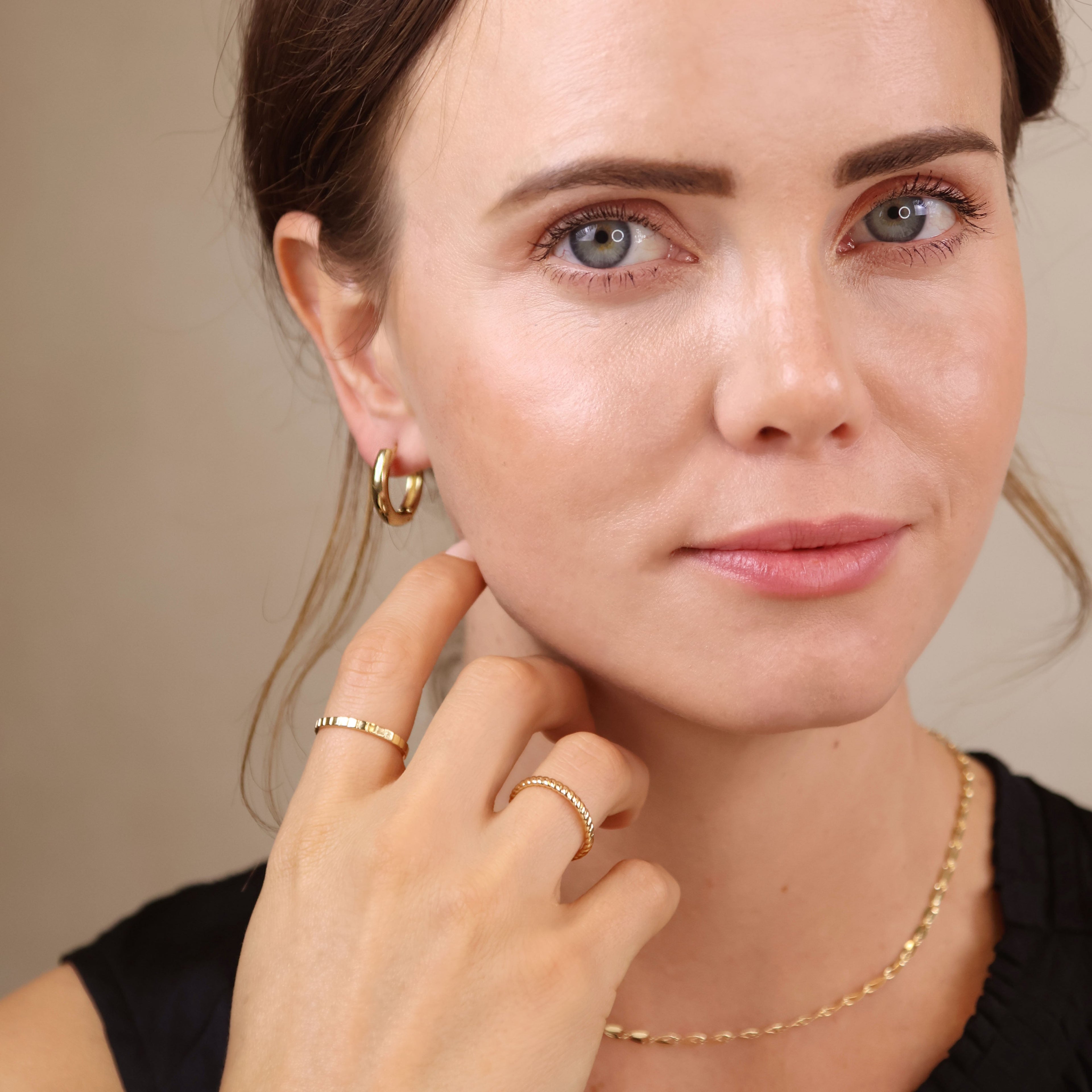 Gold Filled 18k 20 mm Polished Clicker Hoop Earrings