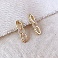 Gold Filled 18k Faux Chain Drop Earrings