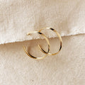 Gold Filled 18k 40mm Hollow C-Hoop Earrings