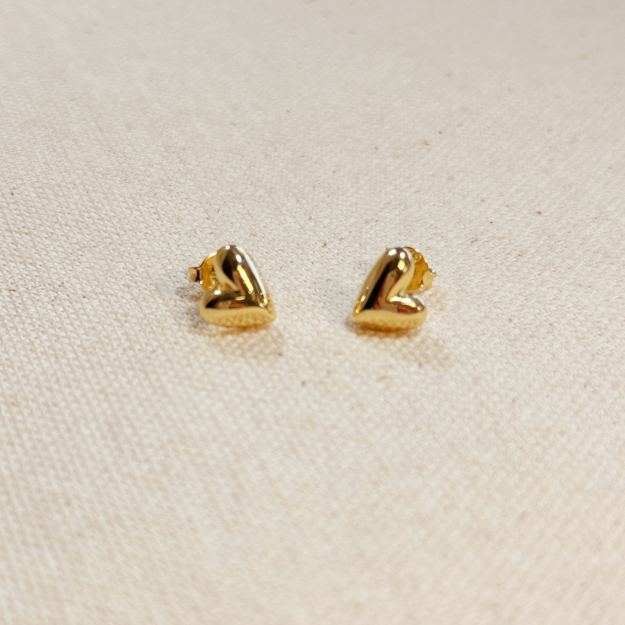 Heart Stud Earrings Mini Uneven