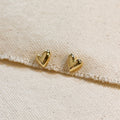 Heart Stud Earrings Mini Uneven