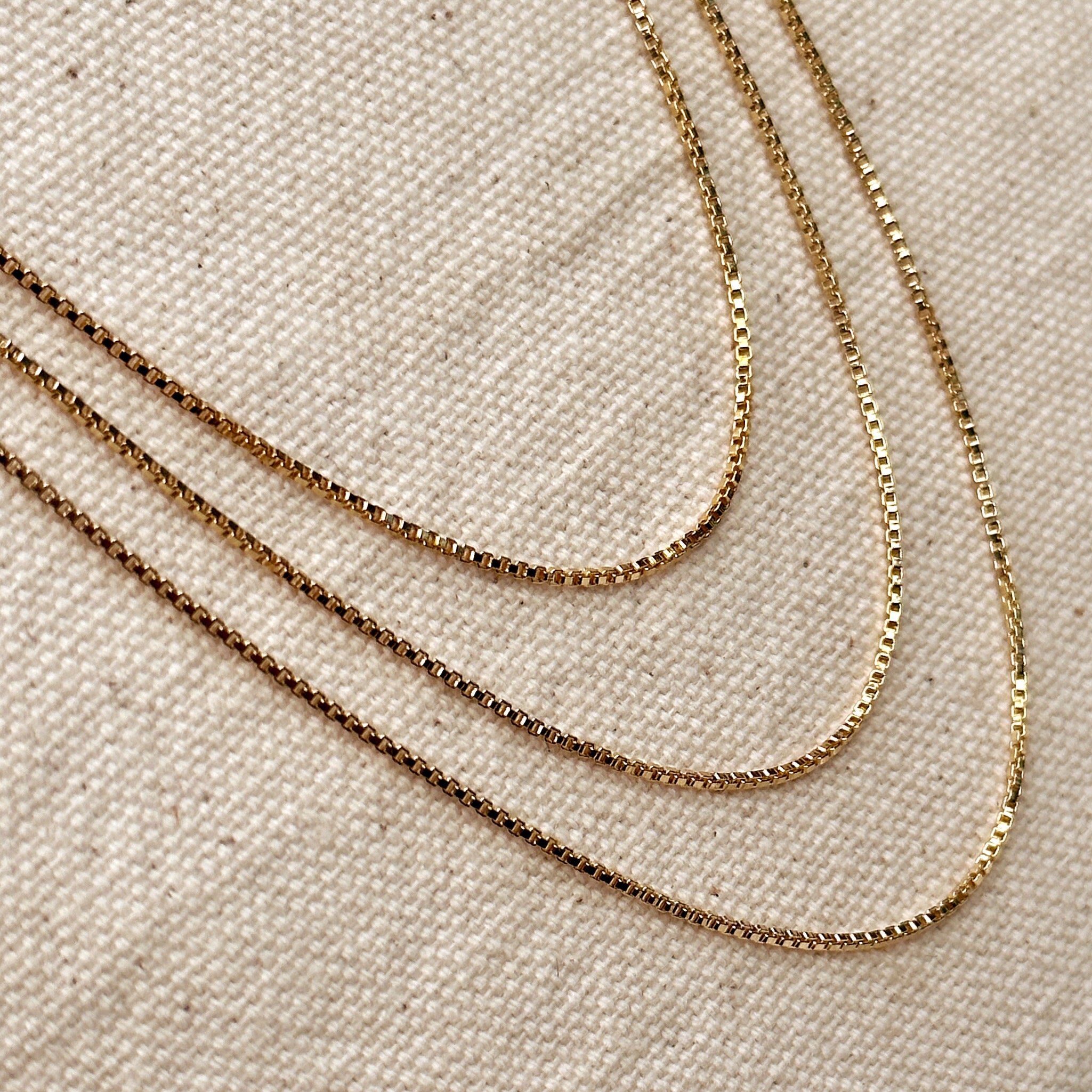 Gold Filled 18k 1mm Box chain