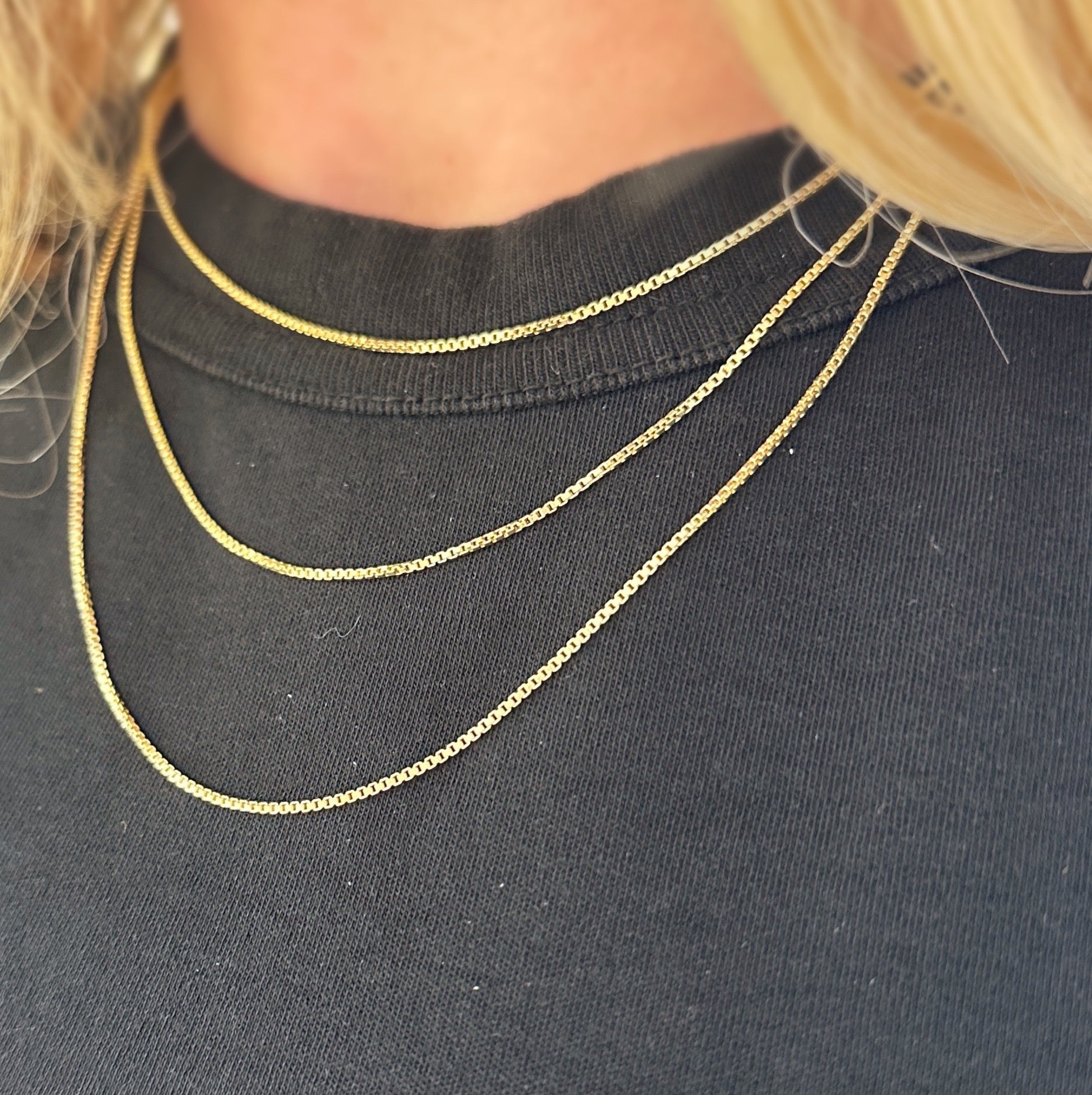 Gold Filled 18k 1mm Box chain