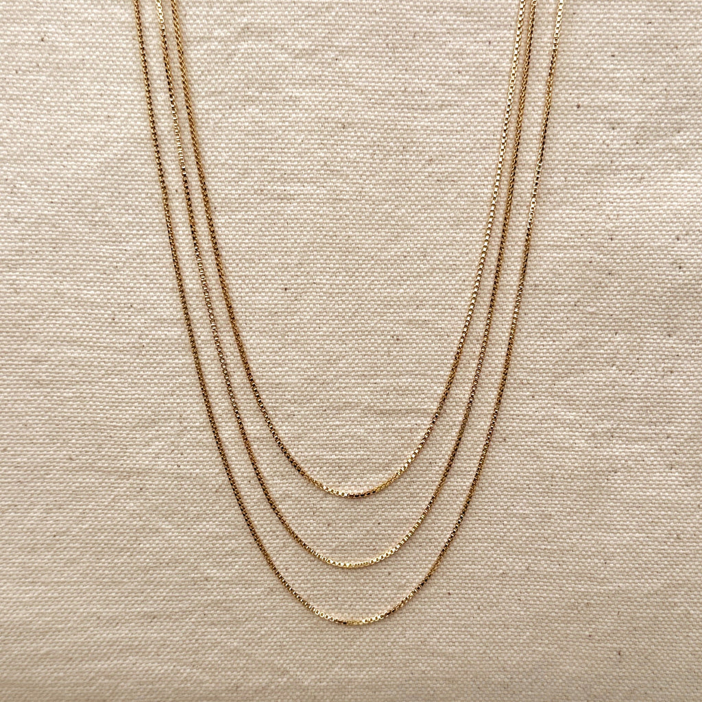 Gold Filled 18k 1mm Box chain
