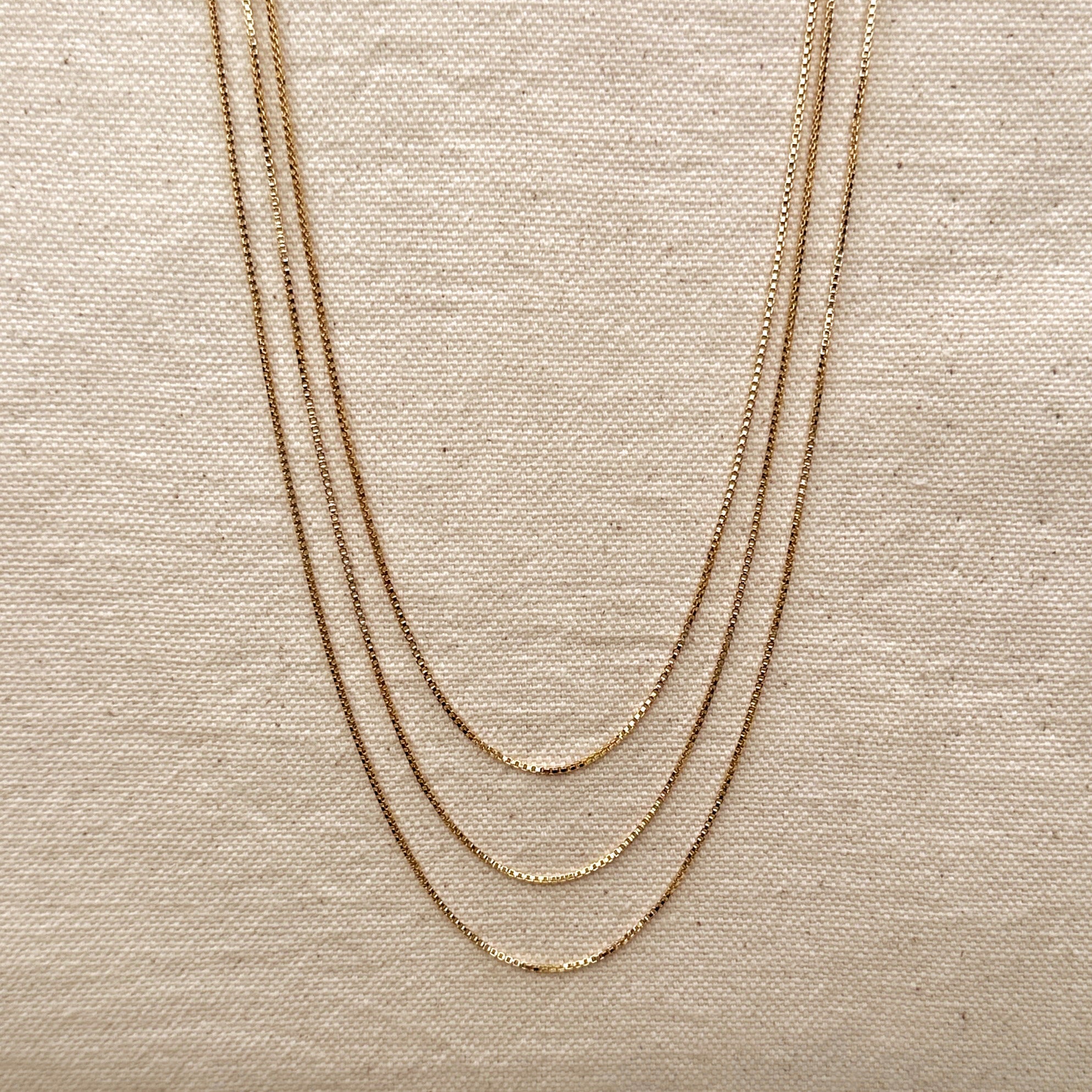 Gold Filled 18k 1mm Box chain