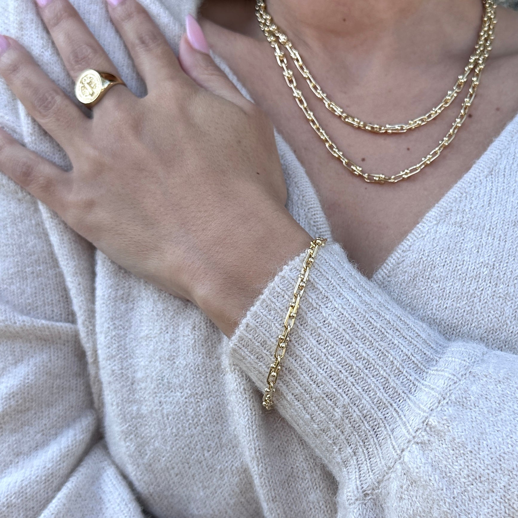 Gold Filled 18k Link Chain Bracelet