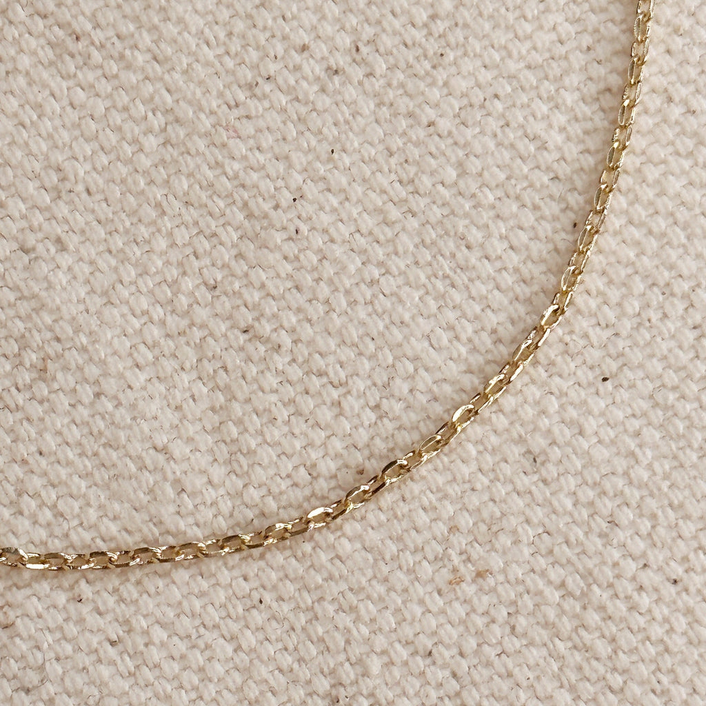 0.9mm Link Chain Bracelet - Thin Gold Filled 18k Delicated for Women
