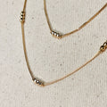 Bead Detailed Box Chain 18k Gold Filled