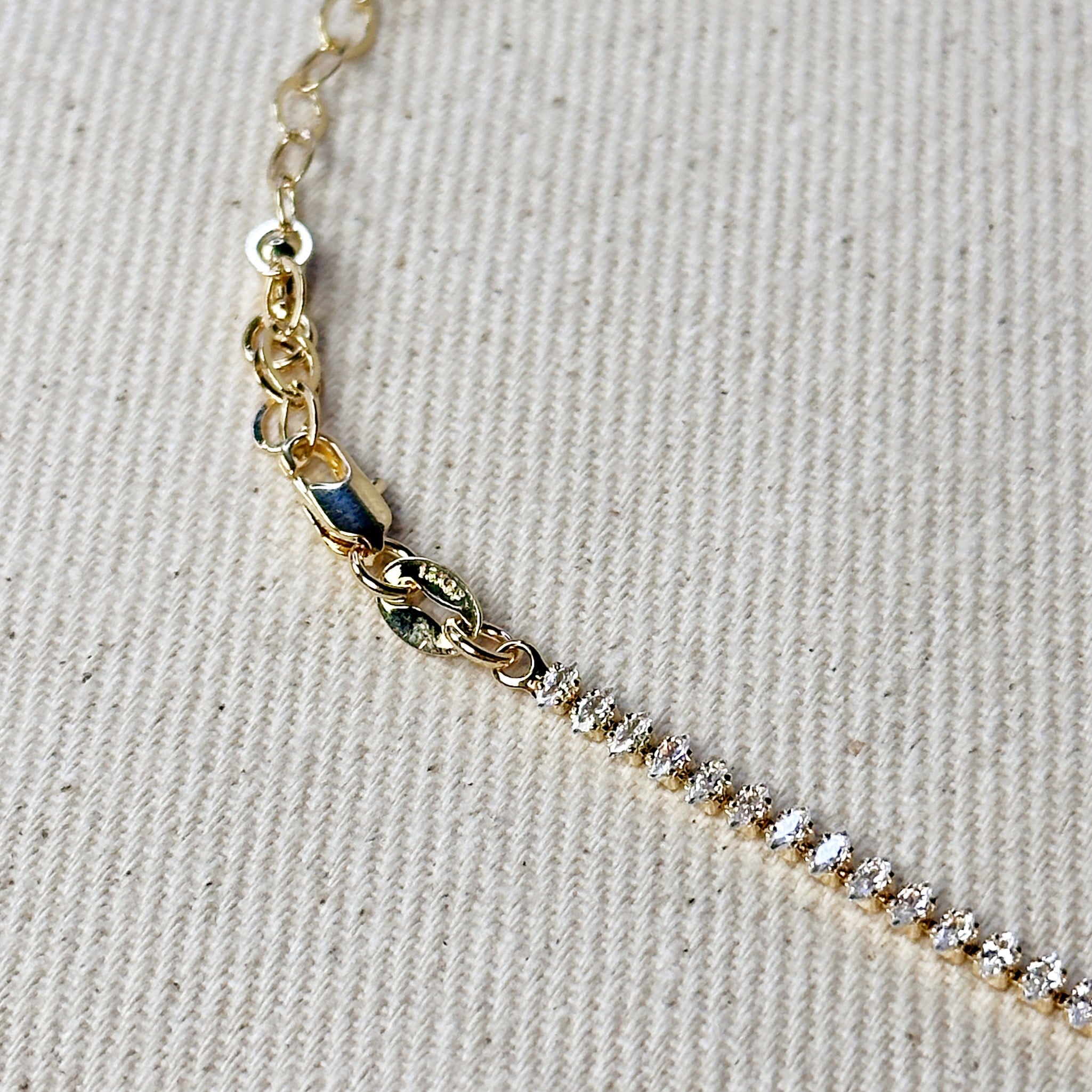 Gold Filled 18k Marquise Tennis Necklace