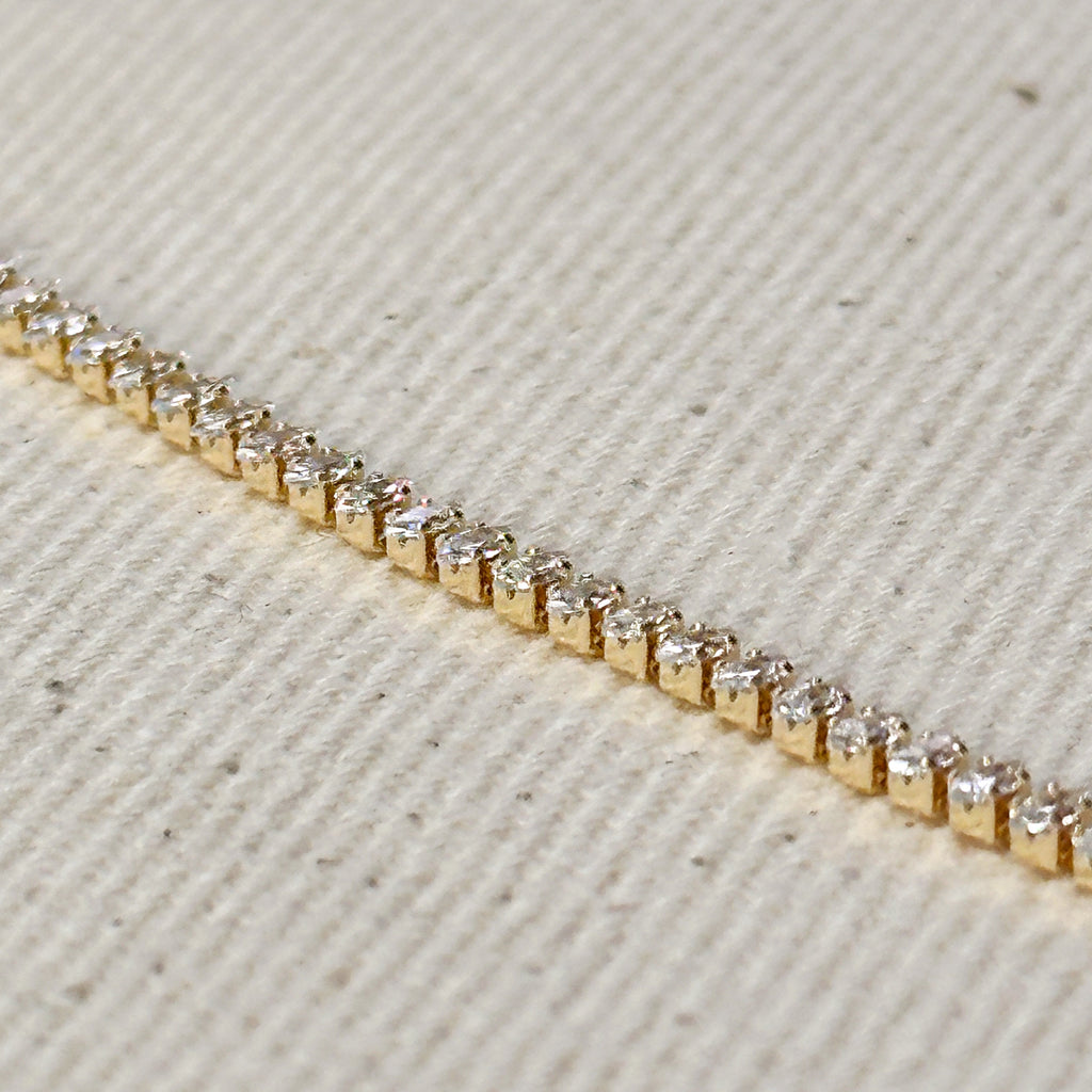 Gold Filled 18k Marquise Tennis Necklace