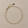 Filled 3mm Pearl Bracelet 18k Gold