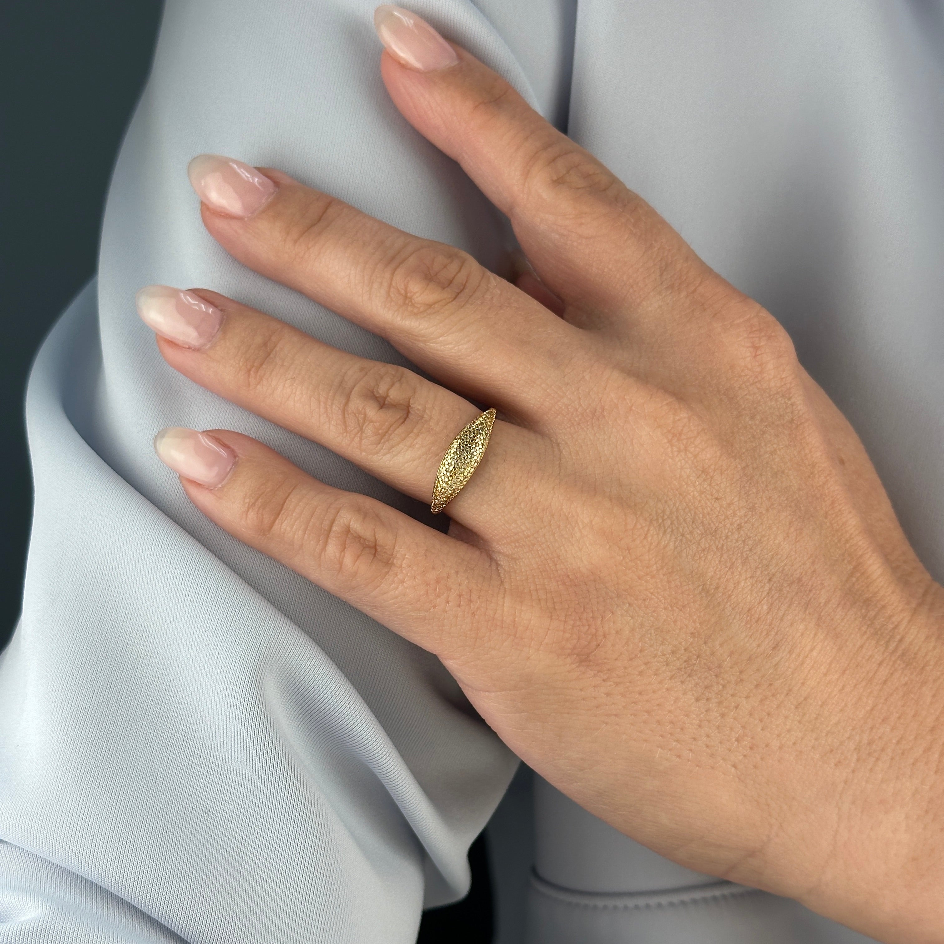 Dome Ring 18k Gold Filled Mini CZ