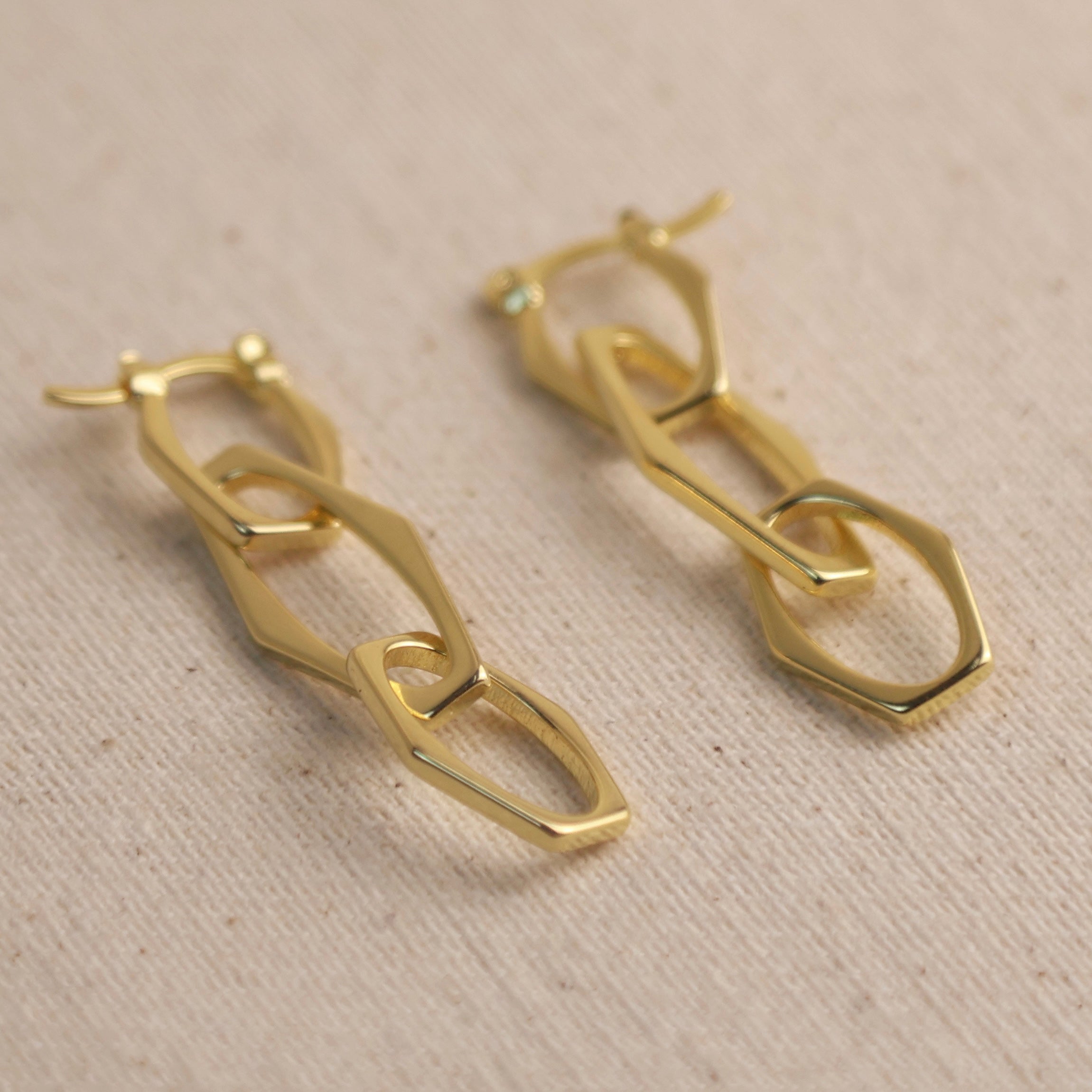 Gold Filled 18k Geometric Dangle Earrings
