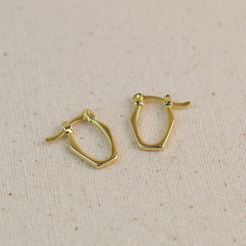 Gold Filled 18k Geometric Dangle Earrings