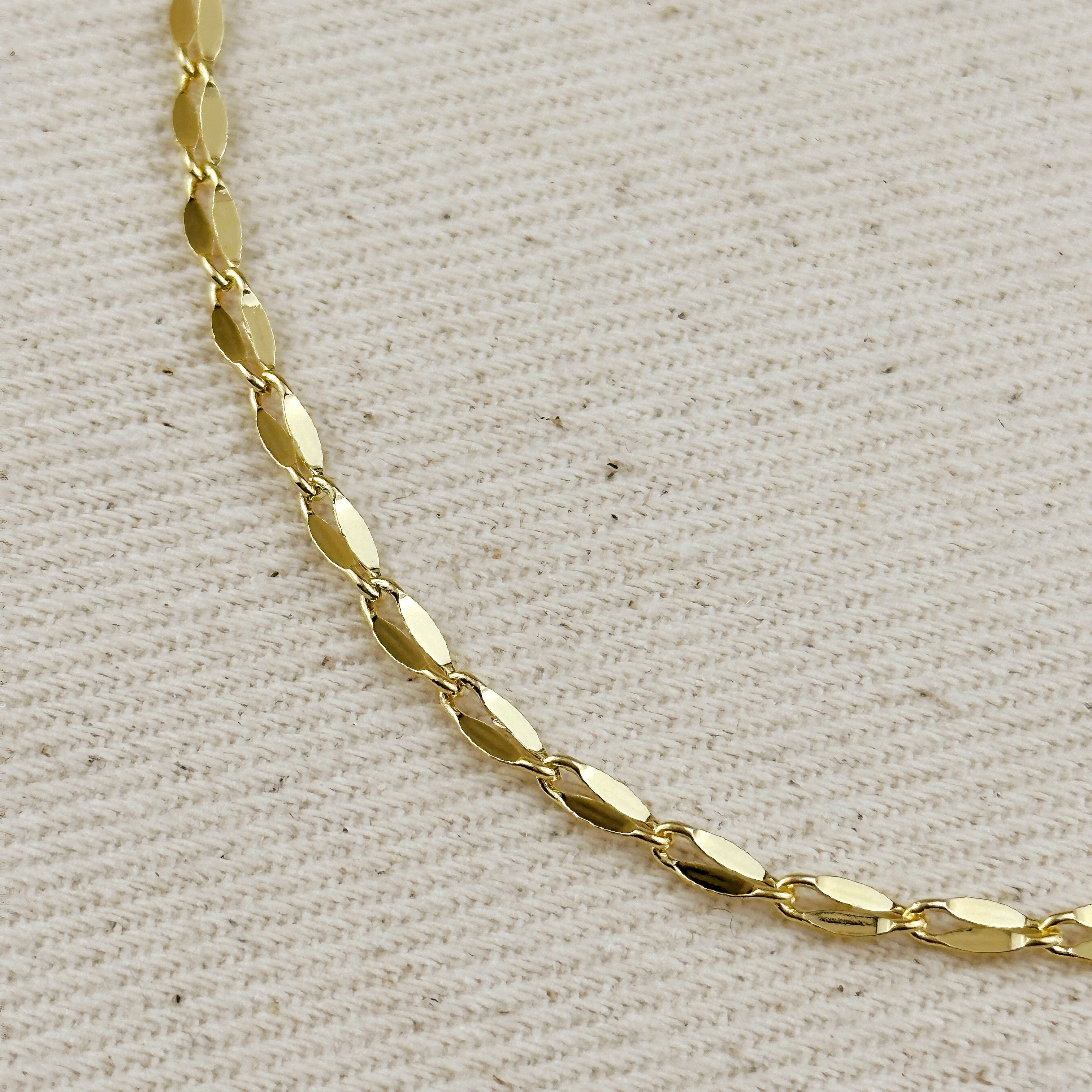 Gold Filled 18k 3mm Fancy Chain Necklace
