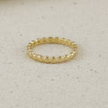 Gold Filled 18k Flat Beaded Band Ring