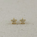 18k Gold-Filled Mini CZ Star Stud Earrings – Dainty & Sparkling