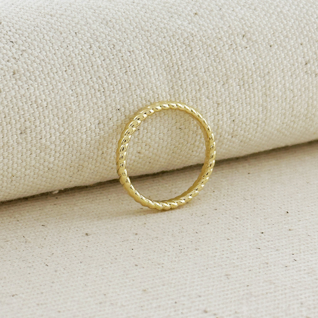 Ring 18k Gold Filled Twisted Design Band