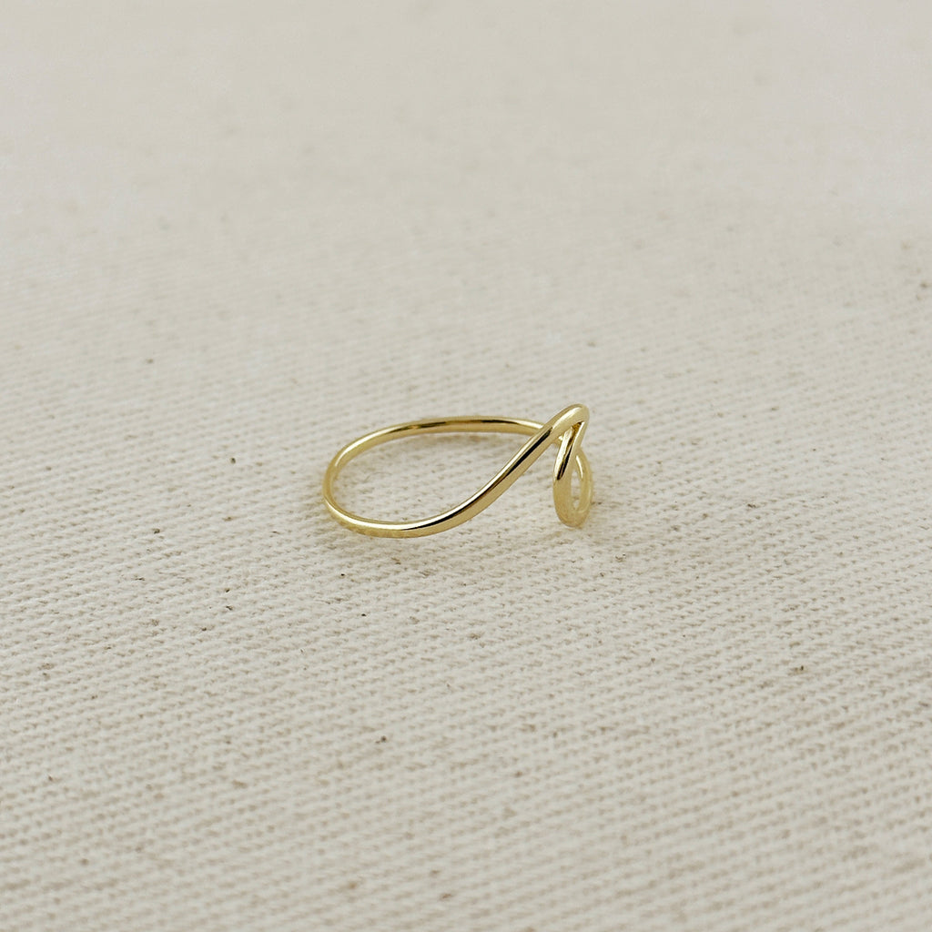 Gold-Filled 18k Ring – Subtle Wave Accent for Effortless Style