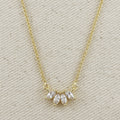 Gold Filled 18k CZ Lotus Necklace