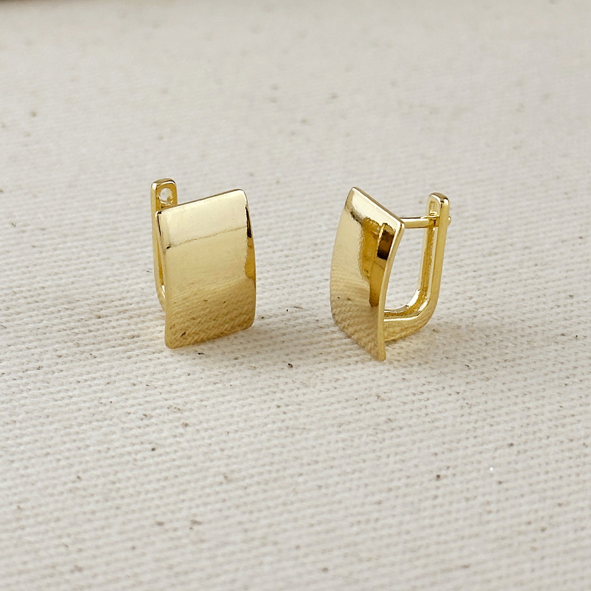Gold Filled 18k Polished Plate Clicker Hoop Earrings