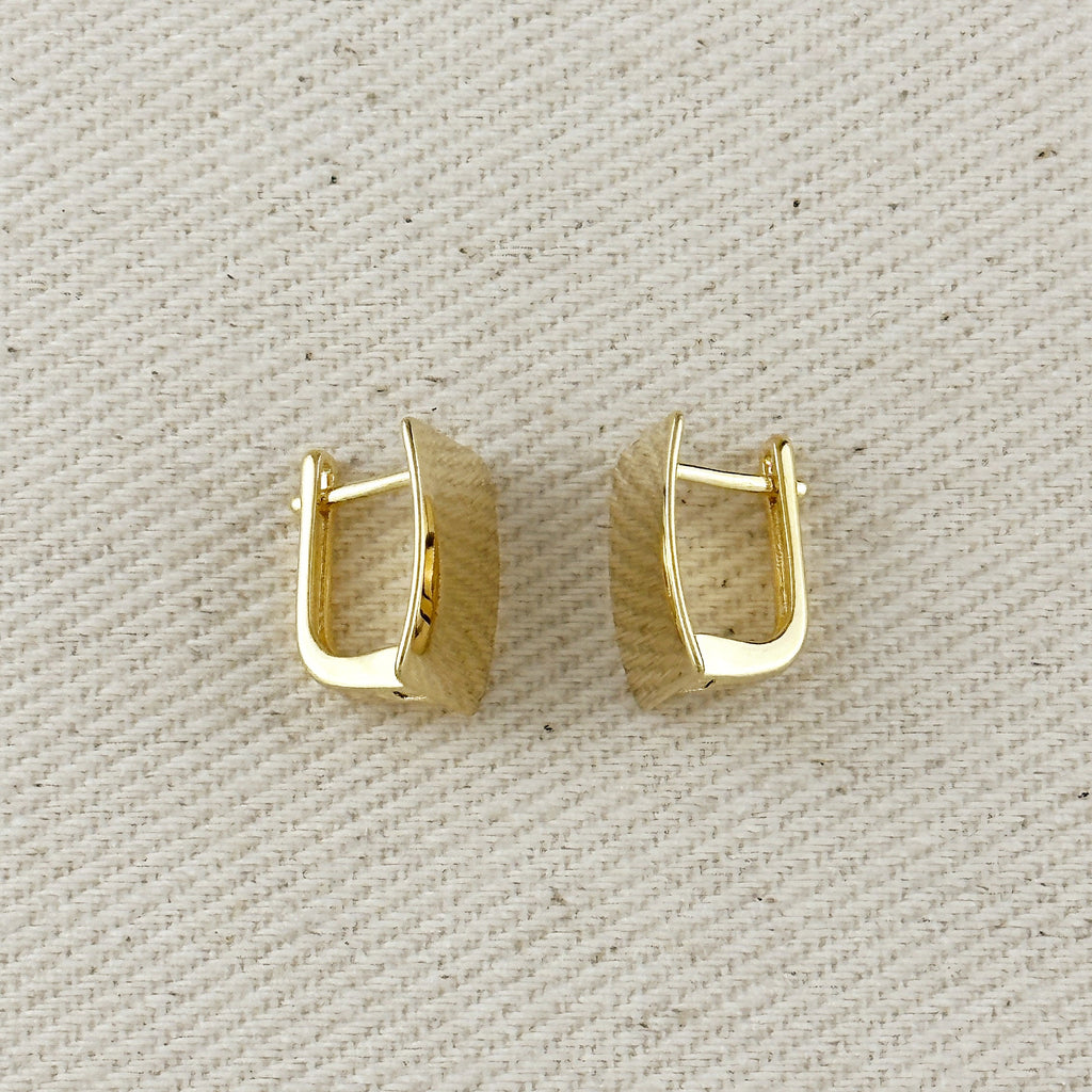 Gold Filled 18k Polished Plate Clicker Hoop Earrings