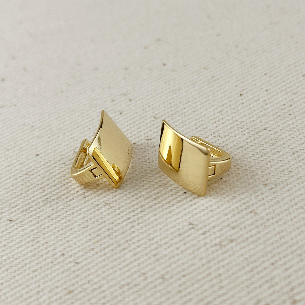 Gold Filled 18k Polished Plate Clicker Hoop Earrings