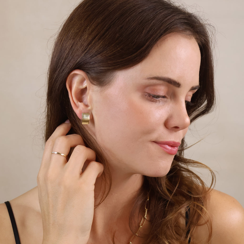 Gold Filled 18k Polished Plate Clicker Hoop Earrings