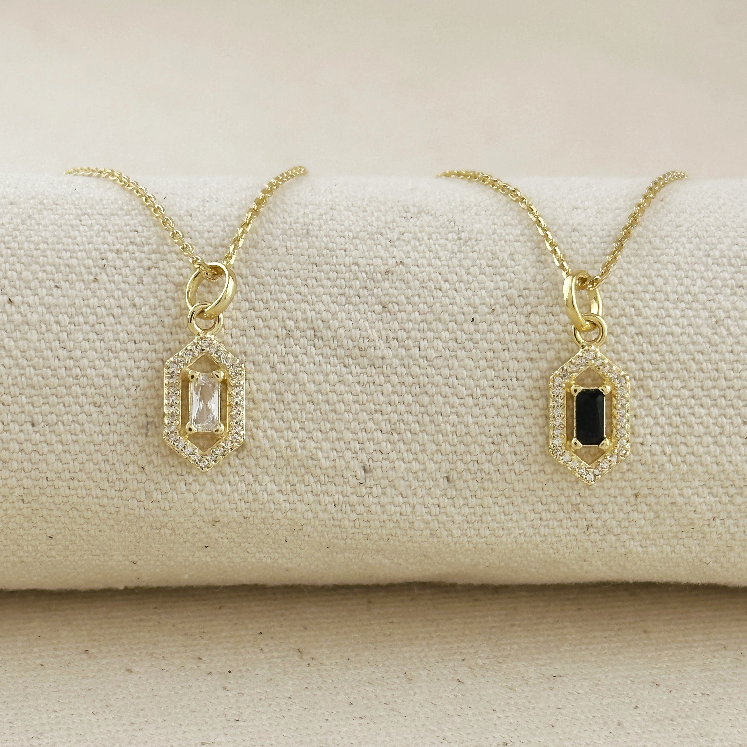 Gold Filled 18k Fancy Baguette Pendant Necklace