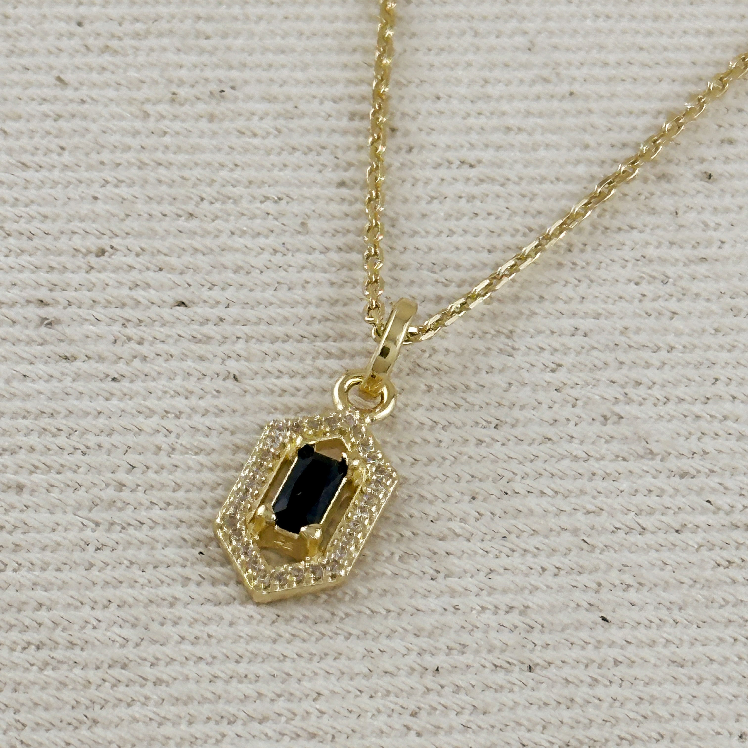 Gold Filled 18k Fancy Baguette Pendant Necklace