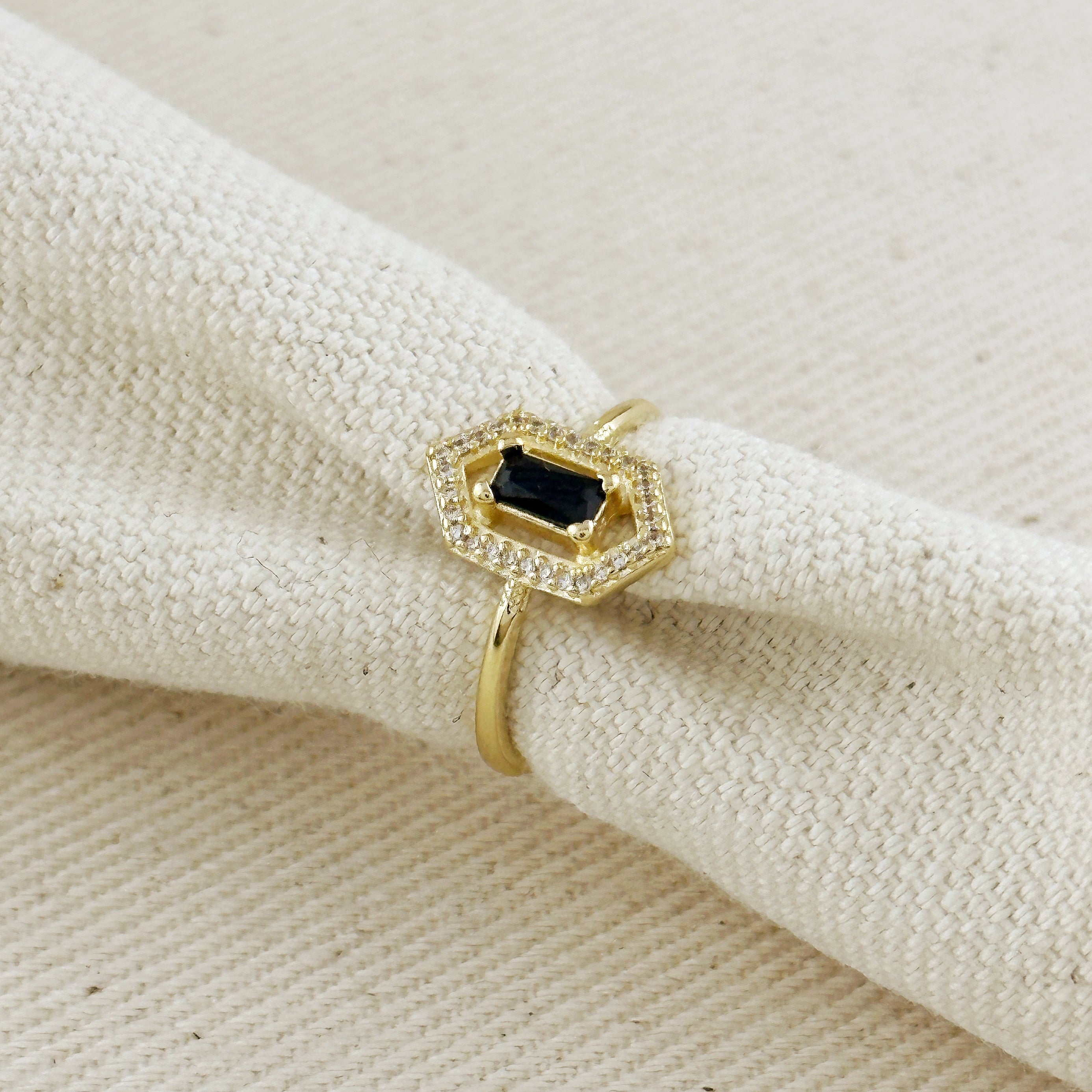 Gold Filled 18k Fancy Baguette Ring