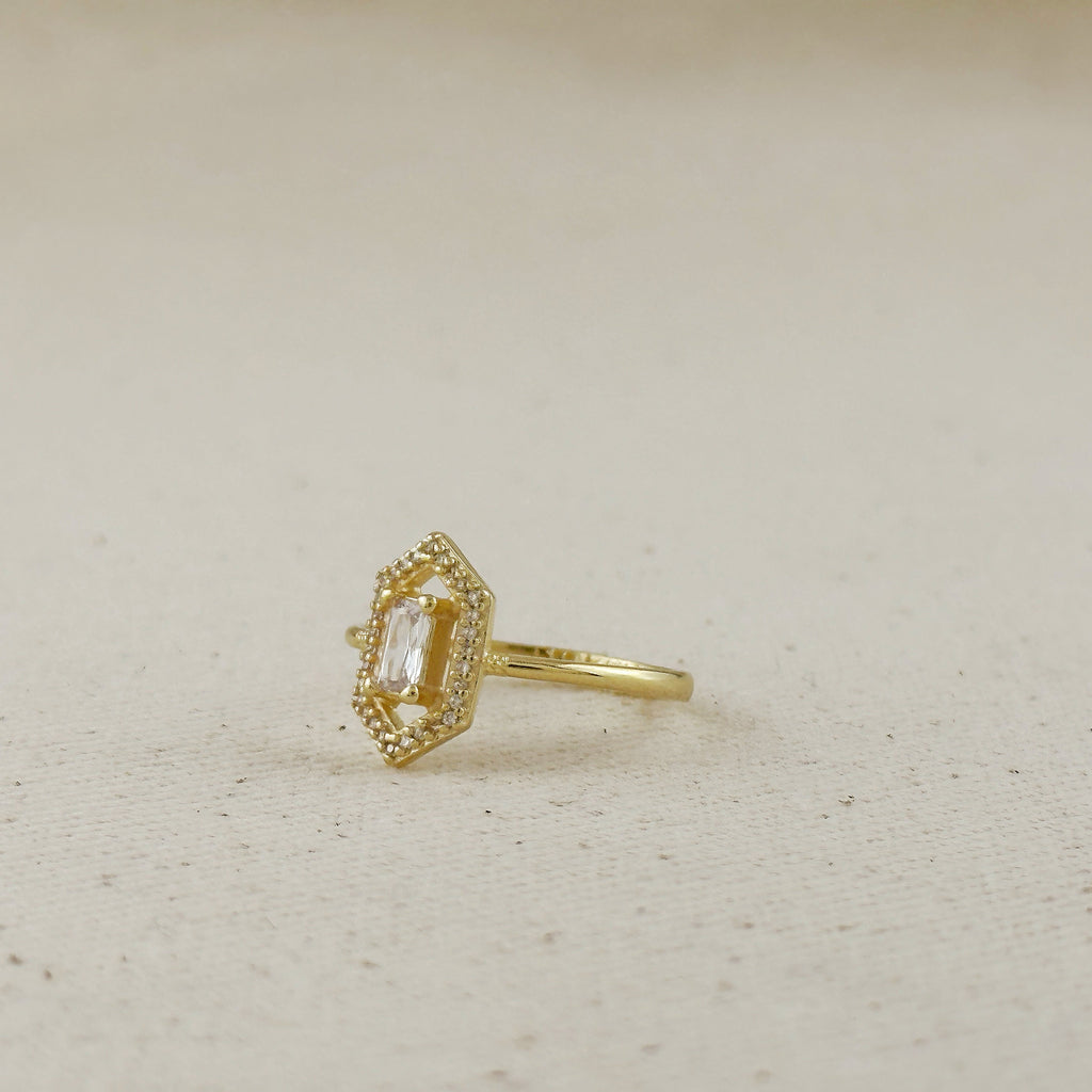 Gold Filled 18k Fancy Baguette Ring