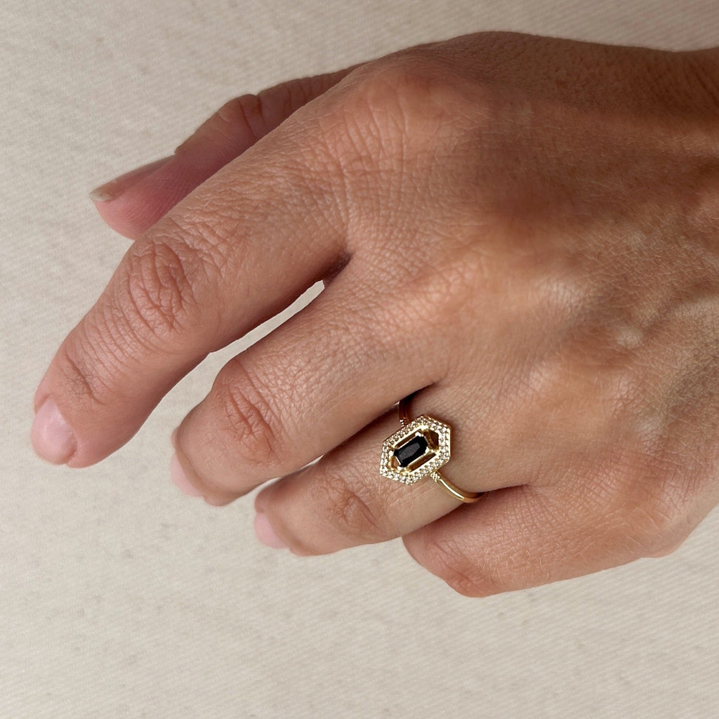 Gold Filled 18k Fancy Baguette Ring