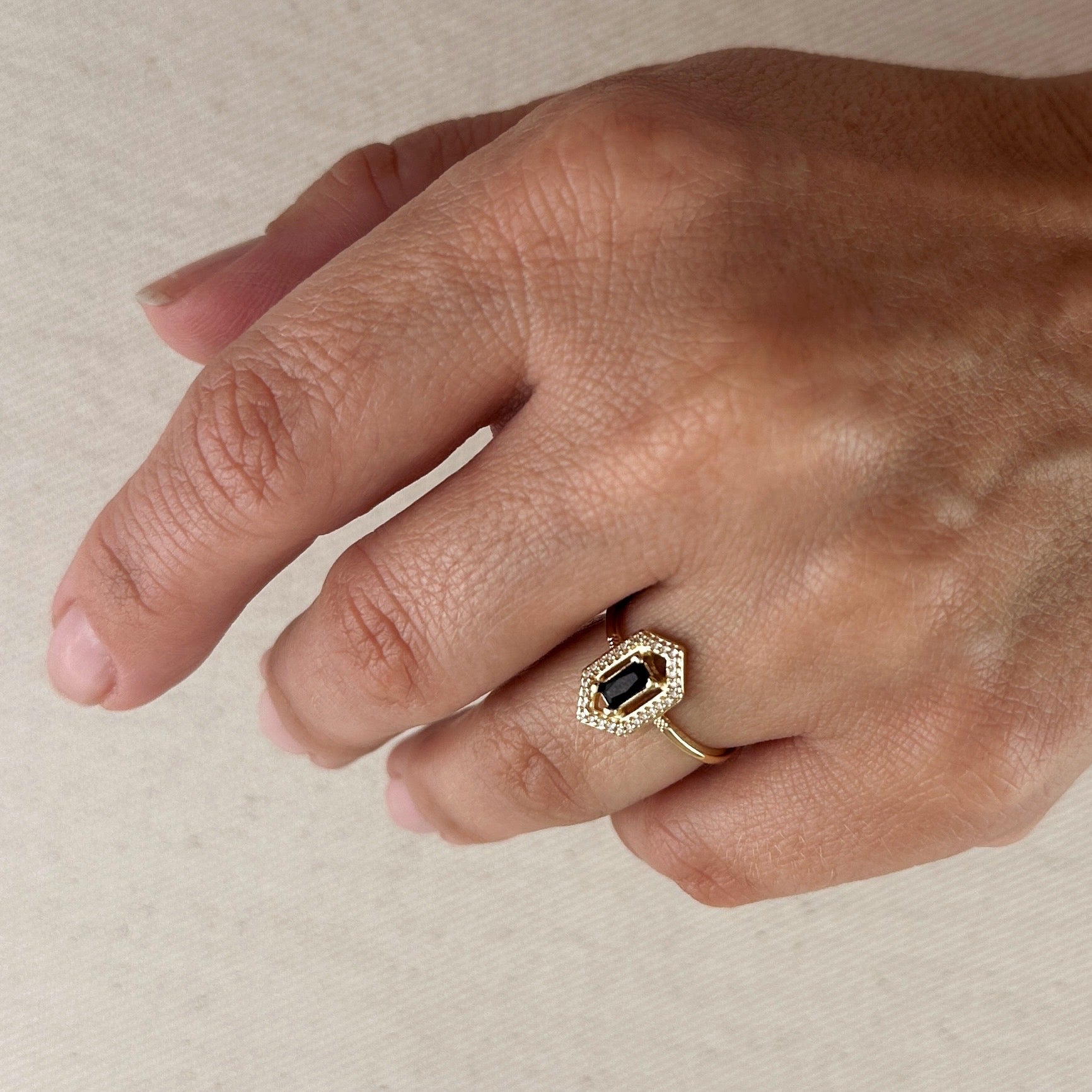 Gold Filled 18k Fancy Baguette Ring