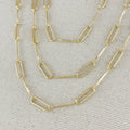 Gold Filled 18k Paperclip & Straw Chain
